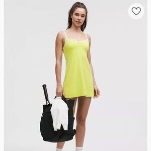 NWT Lululemon Lime Green Mini Dress with White Trim